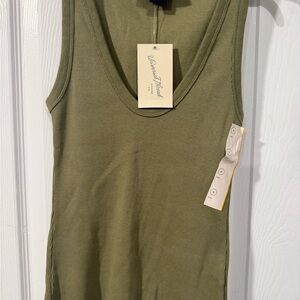 Universal Thread Olive Ribbed Tank Top